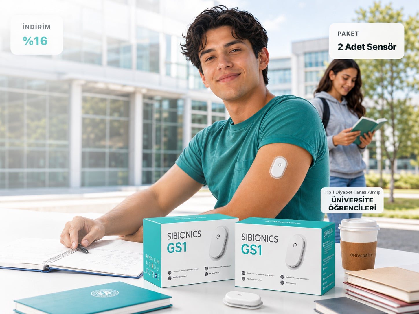 Sibionics GS1 Sürekli Glikoz İzleme Sistemi