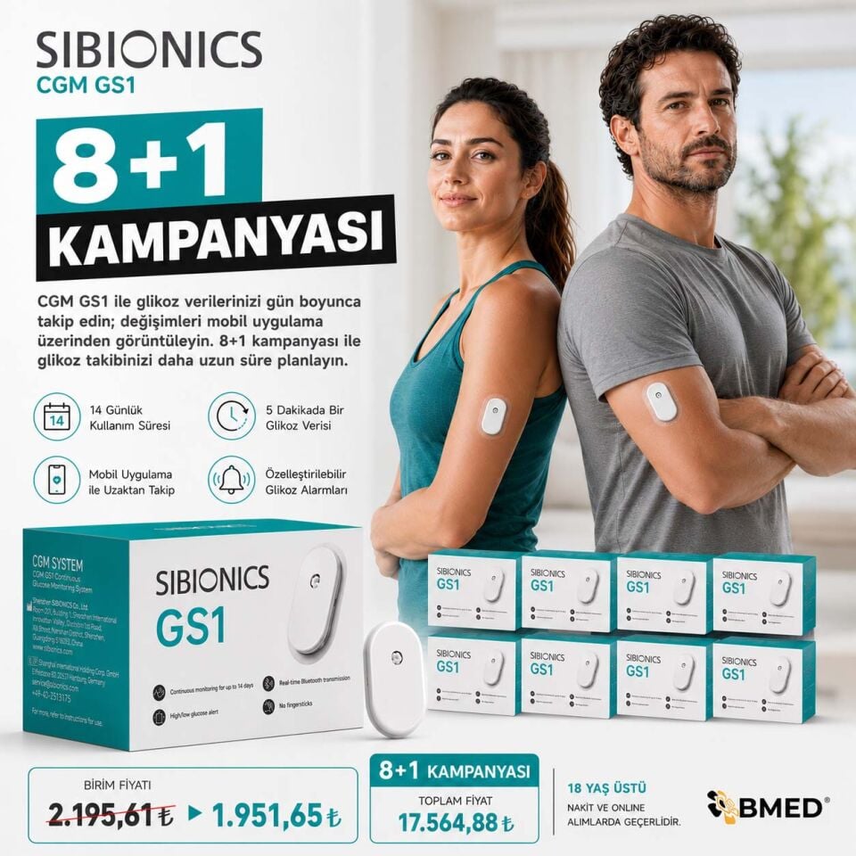 Sibionics Glikoz Sensörü 8+1