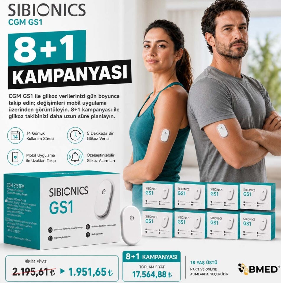 Sibionics Glikoz Sensörü 8+1