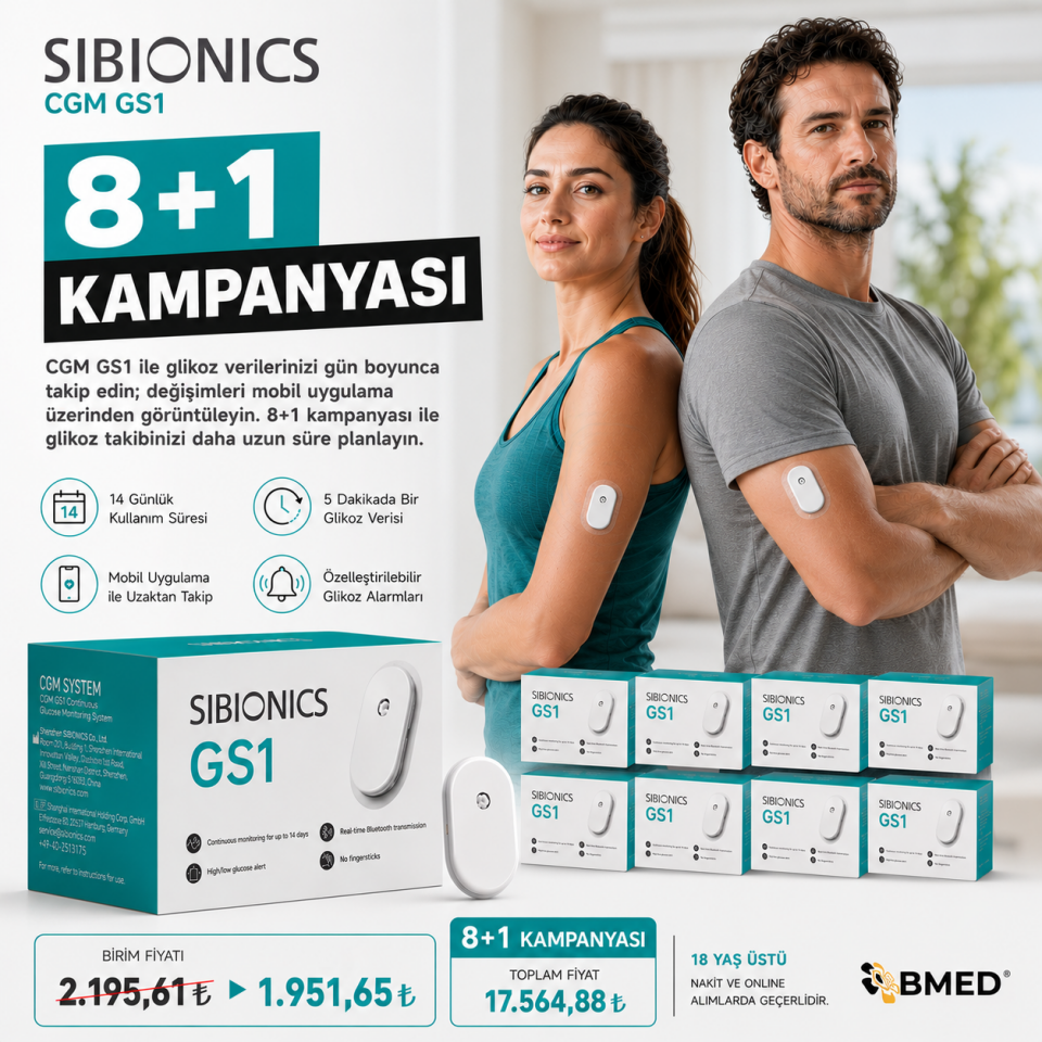 Sibionics Glikoz Sensörü 8+1