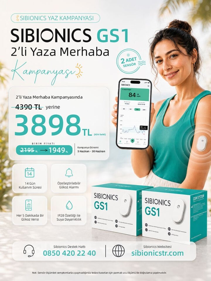 Sibionics GS1 Yaza Merhaba 2’li Sensör Kampanyası