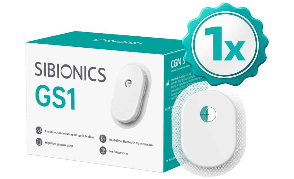 Sibionics GS1 CGM | Glikoz Sensörü | Sonbahar Kampanyası | 1x