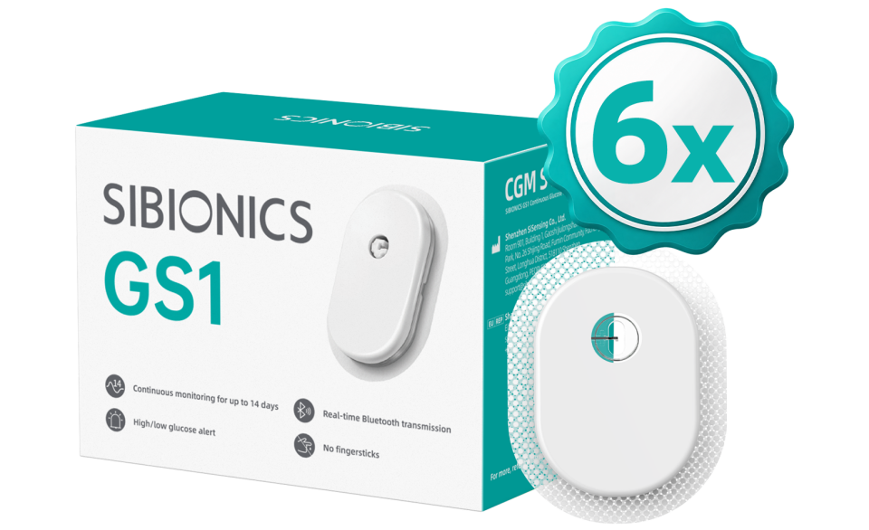 Sibionics GS1 CGM | Glikoz Sensörü | Sonbahar Kampanyası | 6x